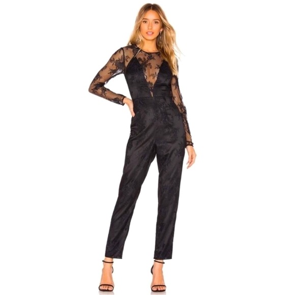 NWOT REVOLVE LOVERS & FRIENDS Nora Jumpsuit Black S - Picture 1 of 9